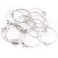 Large Wire Hoop Earring Findings in Four Finishes and Six Sizes view 4