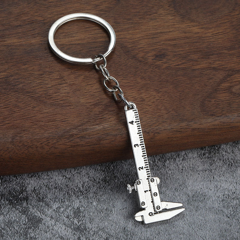 Mini Vernier Caliper Zinc Alloy Measuring Tool Keychain Pendant
