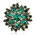 Red Flower Crystal Eight Designs Metal Brooch Pin for Jackets and Lapels view 9