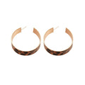 Layered Leopard Print Hoop and Fringe Drop Earrings view 5