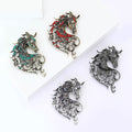 Filigree Horse Brooch With Colored Crystal Accents view 2