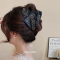 Black Triangle Hair Claw Clips Rhinestone Sequin Styles view 3