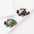 Tropical Fish Brooch In Metal With Bright Enamel Sections And Crystal Scales view 1