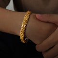 Watch Band Style Link Bracelet Gold Steel Or Black 20cm view 3