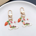Rainbow Easter Bunny Carrot and Egg Clip Keychain Four-Style Collection view 1