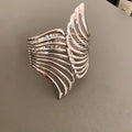 Six Mixed Wide Open Cuff Bracelets With Leaf Wing And Filigree Patterns view 4