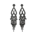 Crystal Cutout Chandelier Stud Earrings Fashion Jewelry view 5