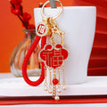 Mixed Jeweled Red Envelope and Fortune Lock Keychains in Six Configurations view 9