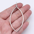 Open Marquise Wire Frame Pendant Connector for Jewelry Making view 1