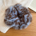 Fluffy Faux Fur Scrunchie Hair Ties Five Mottled Colors view 9