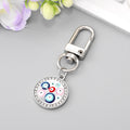 Gold and Silver Tone Multieye Heart Moon Evil Eye Clip Keychains view 2