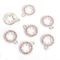 Crystal Circle and Five Petal Flower Charms in Three Colors view 9