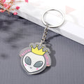 Silver Tone Printed Acrylic Character Split Ring Keychains view 4