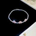 Twenty Six Mixed Pink Crystal Flower Butterfly Heart And Square Bracelets view 11