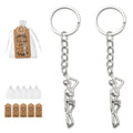 Silver Hanging Skeleton Metal Keychain Chain Pendant view 7