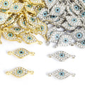 Blue Evil Eye Connector Charms in Gold and Silver Tones view 5