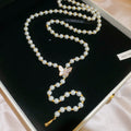 Pearl Strand Necklace with Crystal Butterfly Accent view 6