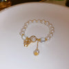 Gold Pearl Dangle