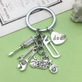 Silver Tone Metal Keychains With Tool Charms in 5 Styles view 4