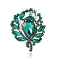 Oval Crystal Wreath Brooch with Faceted Stones for Jackets and Scarves view 5
