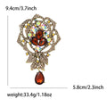 Jeweled Rose Drop Brooch Pin in Four Colorways Decorative Jewelry view 9
