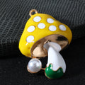 Enamel Mushroom Charm Pendant With Pearl Accent Multi Color view 10