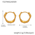 Twisted Irregular Geometric Mini Huggie Hoops Gold Steel view 6