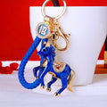 Double Sided Fortune Horse Keychains with Plain and Braided Loop Options view 4