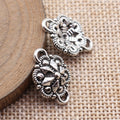 Antique Silver Floral Diamond Connectors in Two Sizes view 4