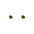 Gold Tone Mini Olive Green Heart Shape Stud Earrings For Women view 5