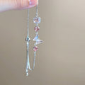 Silver Pink Zircon Butterfly Geometric Slider Bracelet view 3