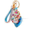 Crushed Shell Conch Keychains in Sky Blue Pink and Assorted Colors view 5