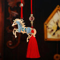 Crystal Horse Rearview Mirror Tassel Car Ornaments in Five Options view 7