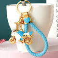 Enamel Motorcycle Keychains with Braided and Bare Wrist Loops view 4