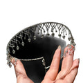 Crystal Fringe Collar Necklaces in Four Metal and Bead Colors view 5