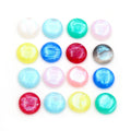 Glossy 12mm Round Cat Eye Resin Cabochons in Nine Colors view 2