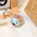 Rhinestone Beaded Pig Keychain Gold Clasp Multicolor Cord Options view 6