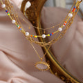 Gold Layering Necklaces Bracelet Butterfly Shell Bead Styles view 2