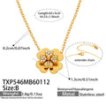Four Leaf Clover Zircon Necklace Bracelet Ring Earring Set view 9