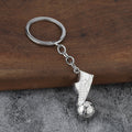 Rotating Soccer and Basketball Zinc Alloy Keychain Sports Souvenir