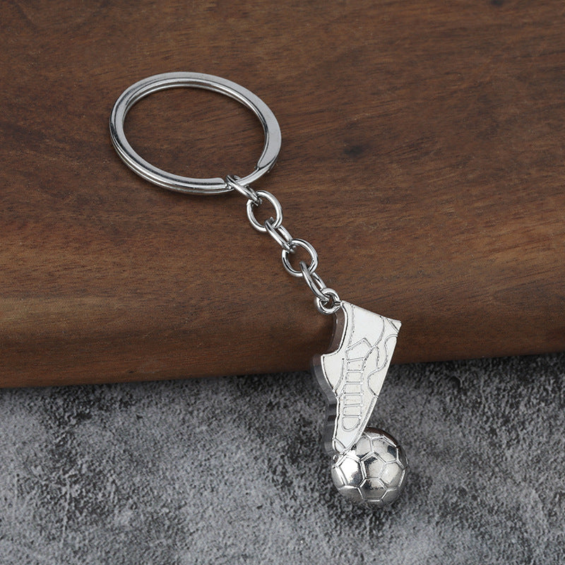 Rotating Soccer and Basketball Zinc Alloy Keychain Sports Souvenir