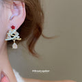 Crystal Christmas Tree And Teardrop Earrings Statement Jewelry view 4