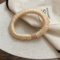 Satin Elastic Hair Ties Bead Connector Six Neutral Colors view 7