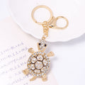 Rhinestone Turtle Keychain Gold Clasp Multicolor Clear Options view 6
