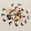 Enamel Crescent Moon Metal Charms in Nine Color Options view 11