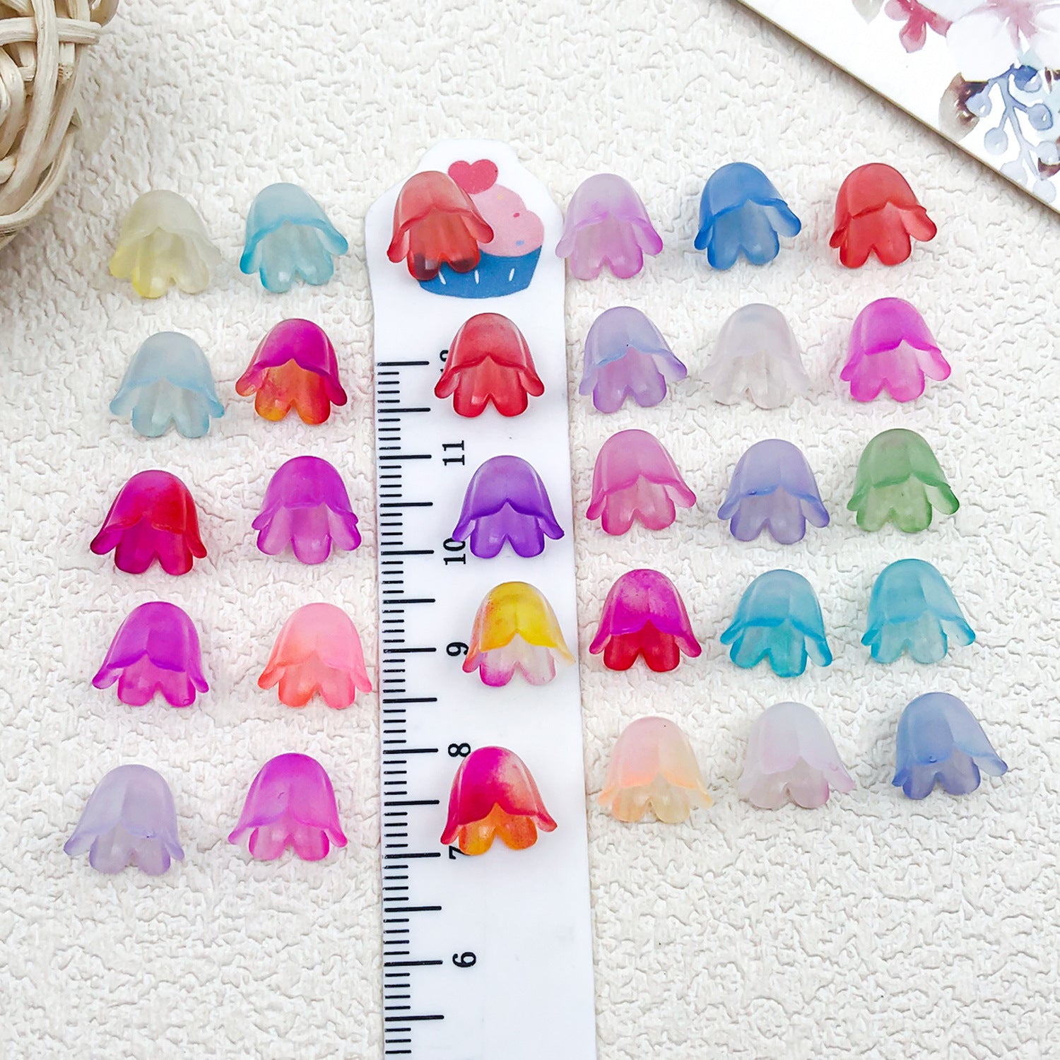Acrylic Flower Charm Pendants Style 7804