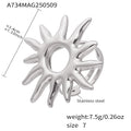 Oversized Open Sunburst Statement Ring Gold Or Steel view 7