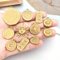 Gold-Tone Sun Metal Charms with 12 Listed Options for DIY Jewelry Making view 2