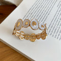 White Gold Irregular Enamel Disc Stretch Bracelet Style view 6