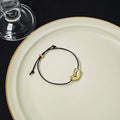 Metal Charm Black Cord Adjustable Sliding Bracelet Styles view 12